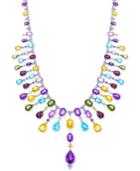 Lali Jewels Multi-stone Statement Necklace (89-1/3 Ct. T.w.) In 14k White Gold