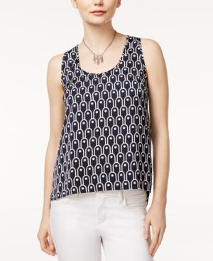Armani Exchange Printed Scoop-neck Shell