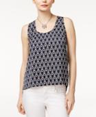 Armani Exchange Printed Scoop-neck Shell