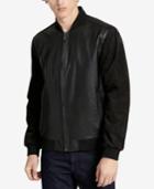Calvin Klein Men's Faux-leather Baseball Jacket, A Macy's Exclusive Style