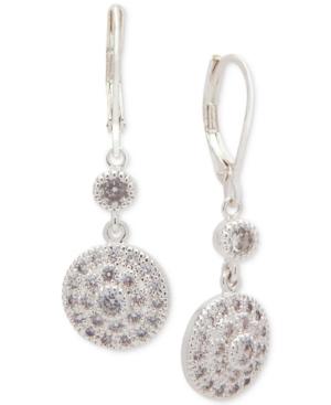 Anne Klein Cubic Zirconia Disc Drop Earrings