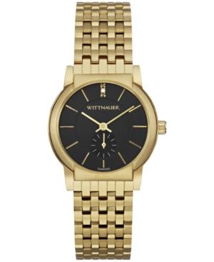 Wittnauer Women's Diamond Accent Gold-tone Stainless Steel Bracelet Watch 30mm Wn4049