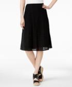 Eileen Fisher Organic Cotton-blend Jacquard A-line Skirt