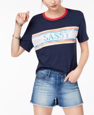 Rebellious One Juniors' Sassy Cotton Graphic T-shirt