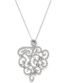 Wrapped In Love Antique Swirl Pendant Necklace (1 Ct. T.w.) In 14k White Gold