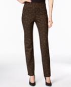 Charter Club Petite Side-zip Prined Pants, Only At Macy's