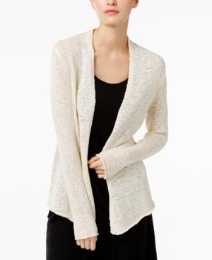 Eileen Fisher Organic Cotton-blend Open-front Cardigan