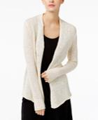 Eileen Fisher Organic Cotton-blend Open-front Cardigan