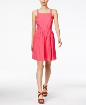 Maison Jules Laser-cut Fit & Flare Dress, Only At Macy's