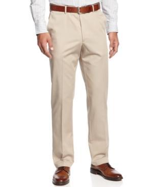 Haggar Pants, No Iron Straight Fit Cotton Pants