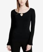 Calvin Klein Embellished Flare-sleeve Sweater