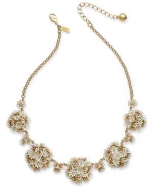 Kate Spade New York Gold-tone Crystal & Stone Flower 18 Statement Necklace