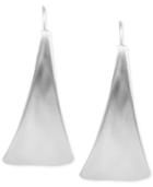 Robert Lee Morris Soho Silver-tone Sculptural Petal Linear Earrings