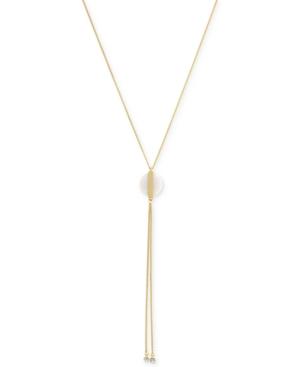 Bcbgeneration Gold-tone Shell-look Lariat Necklace
