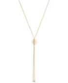 Bcbgeneration Gold-tone Shell-look Lariat Necklace