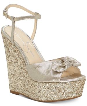 Jessica Simpson Amella Bow Wedge Sandals Women's Shoes