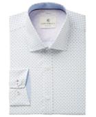 Con. Struct Men's Slim-fit Stretch Blue Geo Dress Shirt