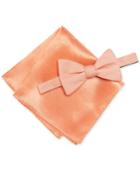 Alfani Men's Orange Bow Tie & Pocket Square Set, Only At Macy's