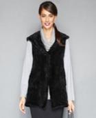 The Fur Vault Knitted Mink Fur Hooded Vest