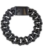 Men's Large Link Chain Bracelet In Stainless Steel And Black Ion-plated Stainless Steel