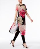 Calvin Klein Sheer Floral-print Tunic