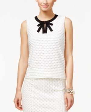 Cece By Cynthia Steffe Sleeveless Jacquard Blouse