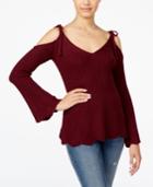 American Rag Ribbed Cold-shoulder Sweater, Only At Macy's