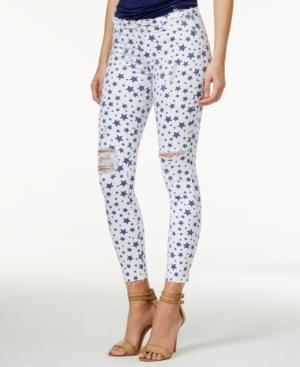 Hudson Jeans Krista Star-print Skinny Ankle Jeans