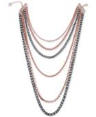 Guess Two-tone Multi-chain Layer Statement Necklace