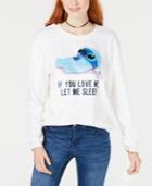 Love Tribe Juniors' Disney Stitch Fuzzy Graphic Sweatshirt
