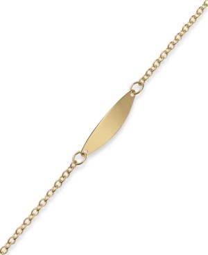 Children's Identification Bracelet In 14k Gold