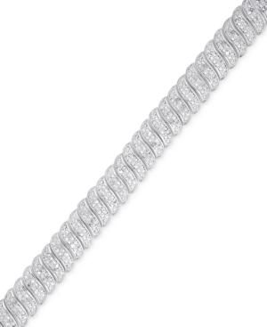 Victoria Townsend Diamond S-link Bracelet (1 Ct. T.w.) In 18k Gold Over Brass Or Silver-plated Brass