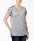 Bar Iii Embellished High-low T-shirt, Created For Macy's