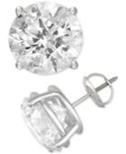 Diamond Stud Earrings (10 Ct. T.w.) In 14k White Gold