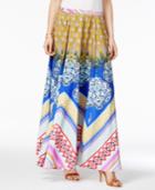 Cupio By Cable & Gauge Patchwork-print Maxi Skirt