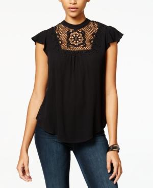 Bcx Juniors' Crochet-trim Swing Top