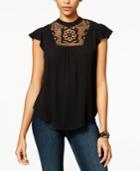 Bcx Juniors' Crochet-trim Swing Top