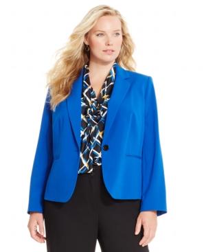Nine West Plus Size One-button Jacket