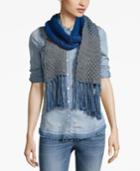 Rampage Colorblock Fringe Scarf, Only At Macy's