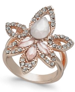 I.n.c. Rose Gold-tone Multi-stone Statement Ring, Created For Macy's