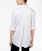 Style & Co. Button-back High-low Shirt, Only At Macy's
