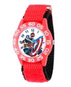 Marvel's Avenger Assemble: Captain America Boys' Red Plastic Time Teacher Watch