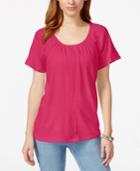 Karen Scott Scoop-neck Peasant Top, Only At Macy's
