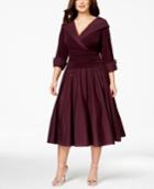 Jessica Howard Plus Size Portrait-collar A-line Dress