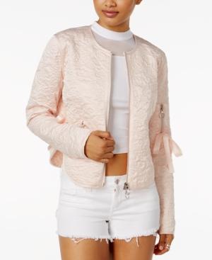 Guess Bottega Quilted Bow-detail Jacket