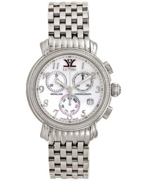 Le Vian Time Diamond Unisex Stainless Steel Bracelet Watch (1/2 Ct. T.w.) 36mm Zag203