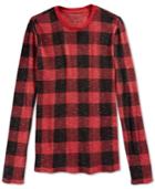 American Rag Men's Buffalo Checkered Long-sleeve T-shirt, Only At Macy's