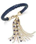 Inc International Concepts Gold-tone White Corded Beaded Tassel Bracelet, Only At Macy's
