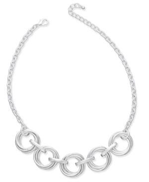 Charter Club Silver-tone Linked Rolling Knot Necklace, Only At Macy's