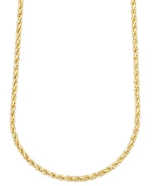 14k Gold Necklace, 24 3mm Square Link Polished Chain